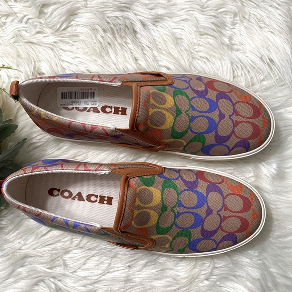 COACH
Men's Skate Rainbow Logo Print Slip-On Sneakers - Picture 3 of 9
